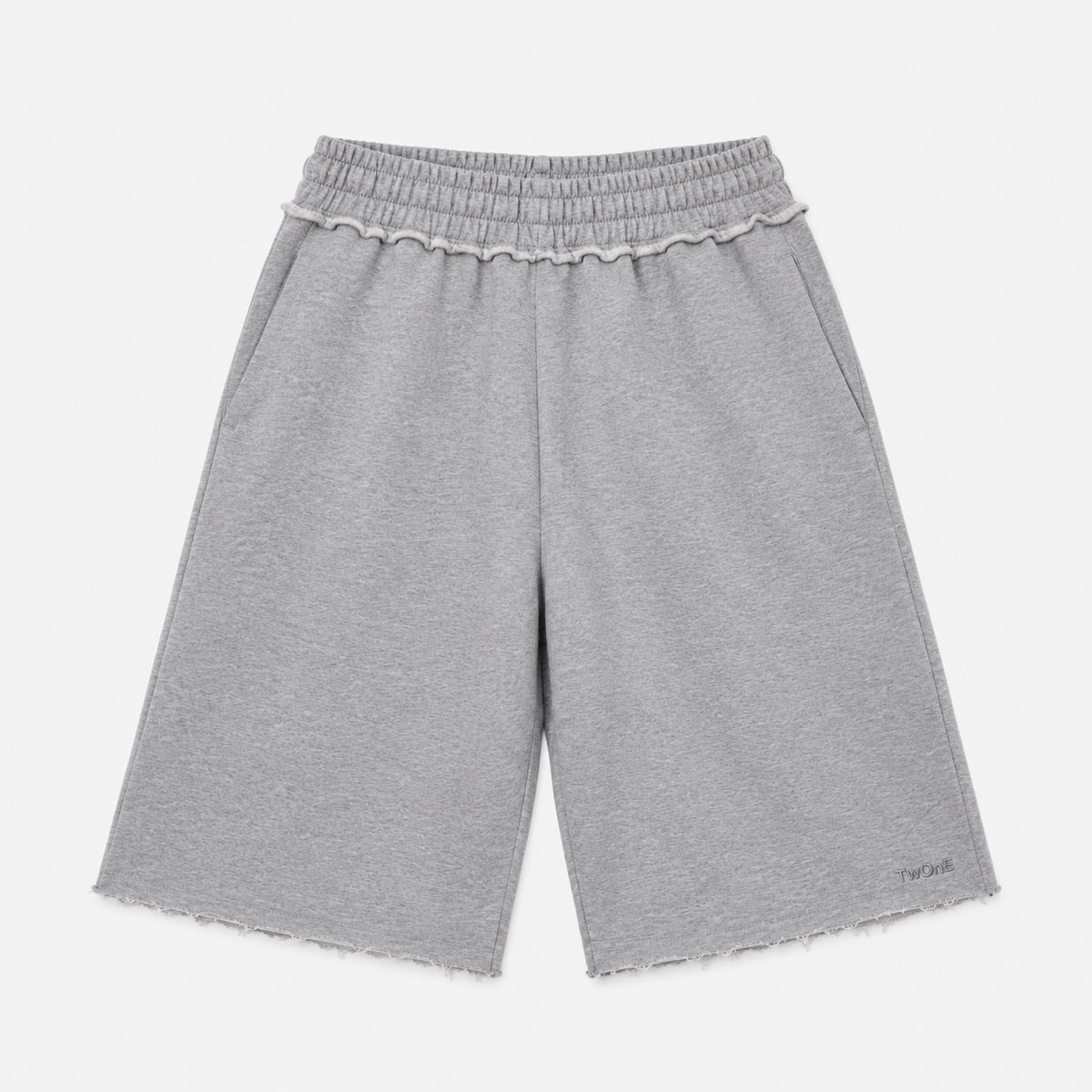 Grey Melange 3/4 Shorts