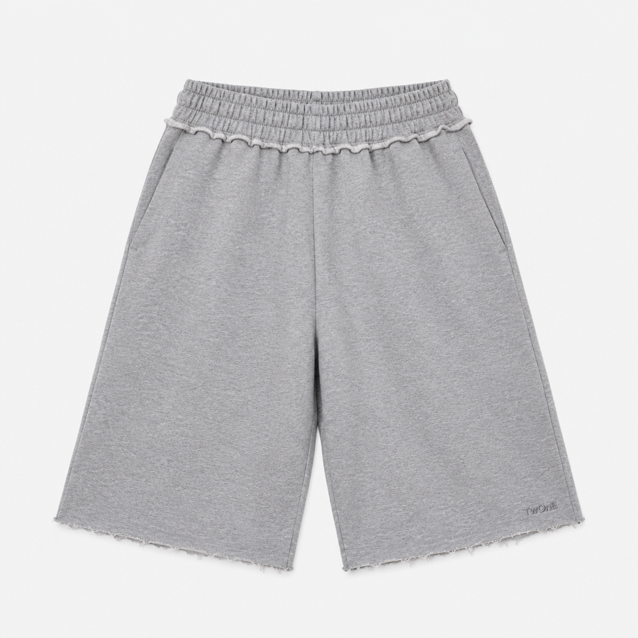 Grey Melange 3/4 Shorts