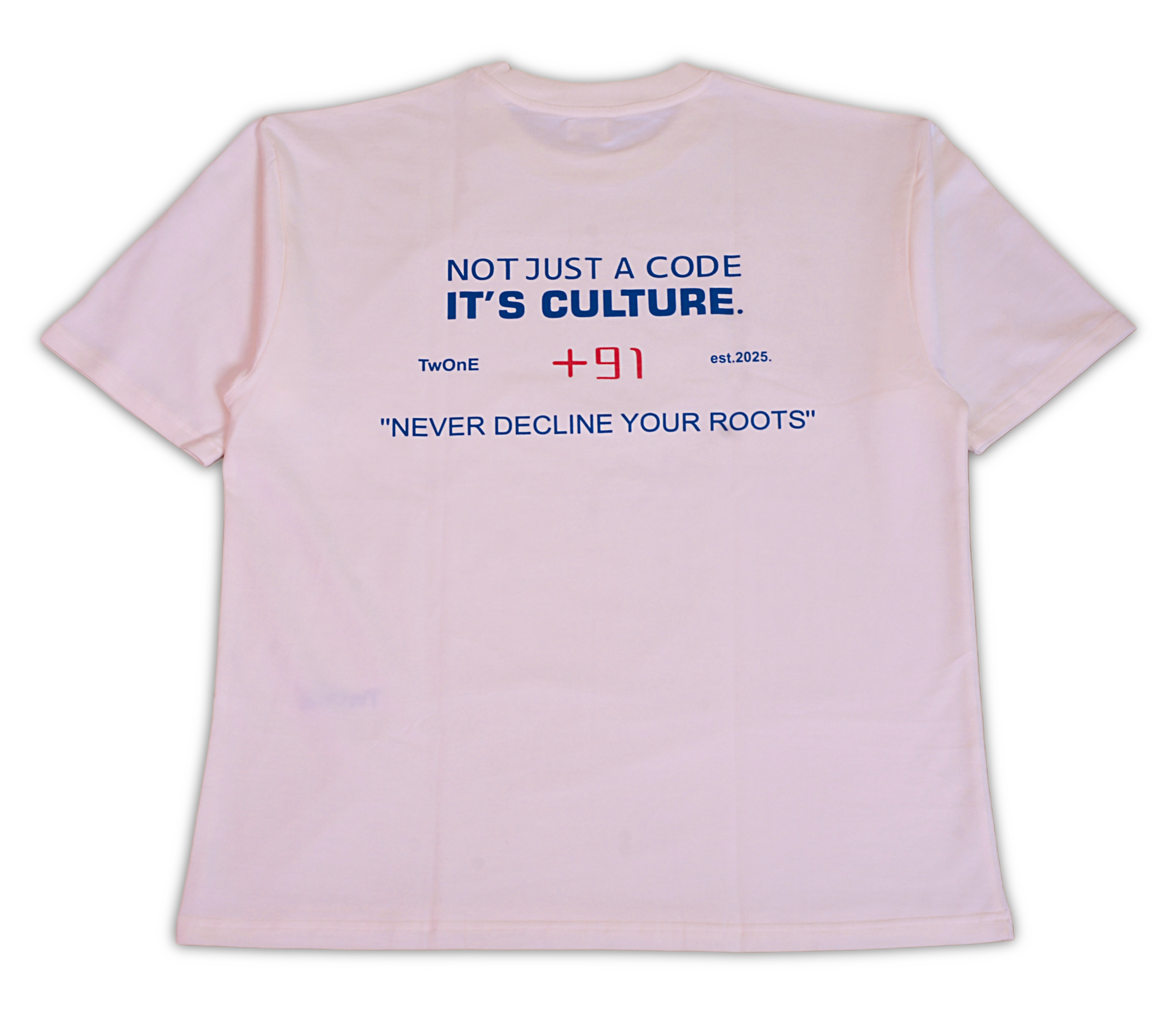 +91  Drop Shoulder Tee (Off white)